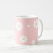 Mug Fleurs de printemps rose pâle (Devant droit)
