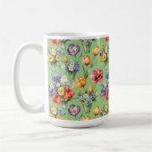 Mug Fleurs de printemps Sage vert de jardin Monogramme (Gauche)