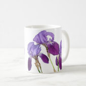 Mug Fleurs de printemps violettes personnalisables Iri (Devant droit)