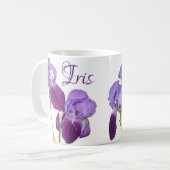 Mug Fleurs de printemps violettes personnalisables Iri (Devant gauche)