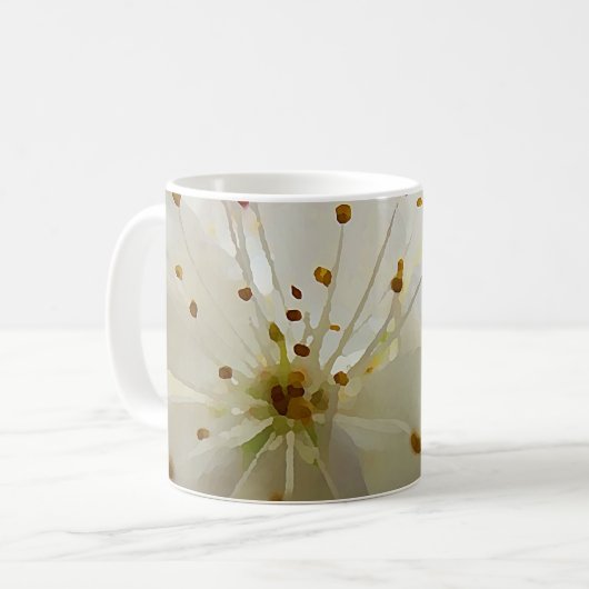 Mug Fleurs de prune sauvage Impressionniste Oeuvre Bot (Devant gauche)