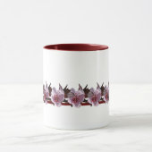 Mug - Fleurs de prunes sur la ligne Maroon (Centre)