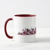 Mug - Fleurs de prunes sur la ligne Maroon (Gauche)