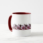 Mug - Fleurs de prunes sur la ligne Maroon (Devant gauche)
