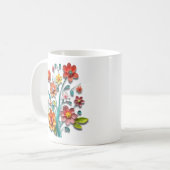 Mug Fleurs de recouvrement papier | Le favori de grand (Devant gauche)