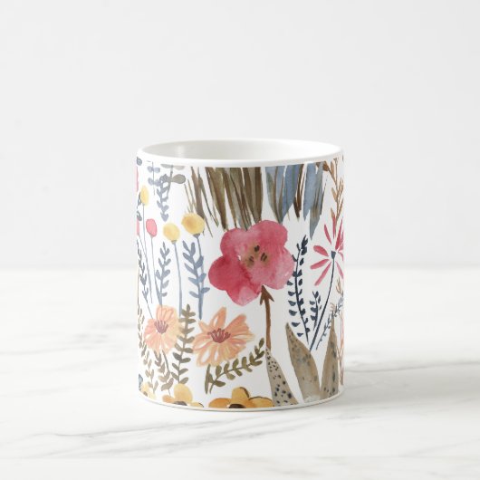 Mug Fleurs de ressort d'aquarelle, patte transparente  (Centre)