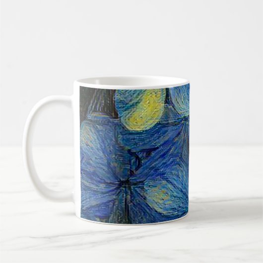 Mug Fleurs de rêve dans le style art Vincent Van Gogh. (Gauche)