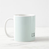 Mug Fleurs de rose blanches roses saumonées menthe (Gauche)