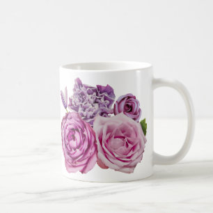 Mug Fleurs de Rose de lavande blanche rose
