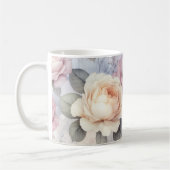 Mug Fleurs de rose élégantes (Gauche)