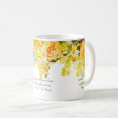 Mug Fleurs de Roses Jaunes délicates (Devant droit)