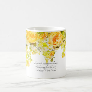 Mug Fleurs de Roses Jaunes délicates