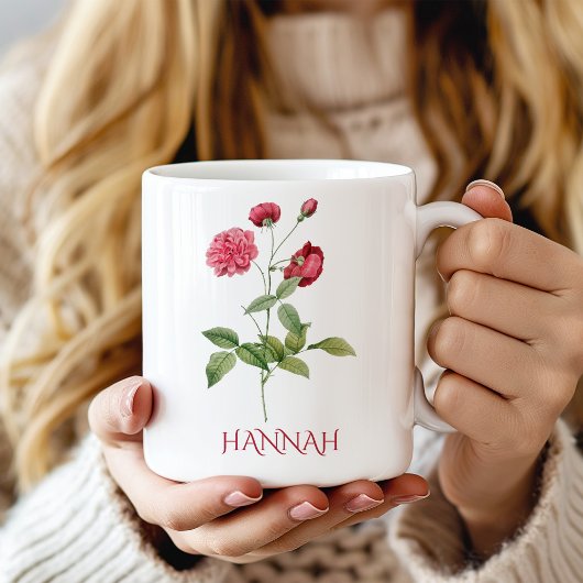 Mug Fleurs de roses roses rouges du mois de juin