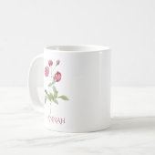 Mug Fleurs de roses roses rouges du mois de juin (Devant gauche)