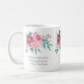 Mug Fleurs de roses rouges et roses délicates (Gauche)