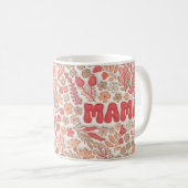 Mug Fleurs de saumons rouges gonflées 3D Mama (Devant droit)
