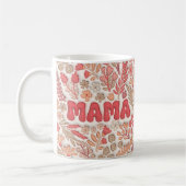Mug Fleurs de saumons rouges gonflées 3D Mama (Gauche)