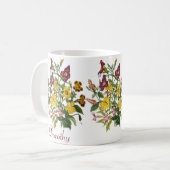 Mug Fleurs de singes personnalisées (Devant gauche)