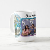 Mug Fleurs de soie bleue 2190 (Devant gauche)