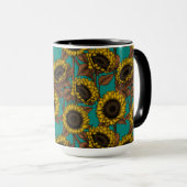 Mug Fleurs de soleil (Devant droit)