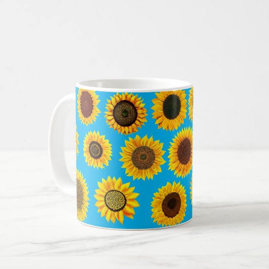 Mug Fleurs de soleil (Devant gauche)