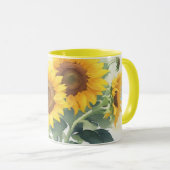 Mug Fleurs de soleil (Devant droit)