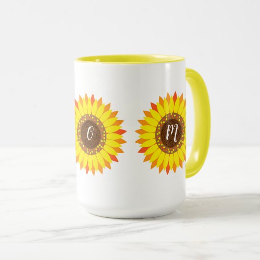 Mug Fleurs de soleil (Devant droit)