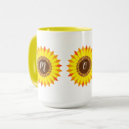 Mug Fleurs de soleil (Devant gauche)