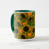 Mug Fleurs de soleil (Devant gauche)