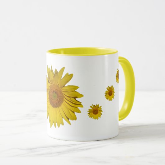 Mug - Fleurs de soleil (Devant droit)