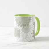 Mug Fleurs de soleil à dimensions personnalisées (Devant droit)