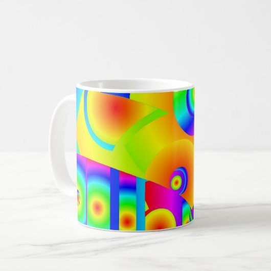 Mug Fleurs de soleil Abstraites (Devant gauche)