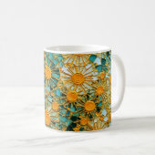 Mug Fleurs de soleil Abstraites 102 (Devant droit)