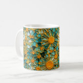 Mug Fleurs de soleil Abstraites 102 (Devant gauche)