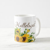 Mug Fleurs de soleil avec Levez une Hallelujah (Devant droit)