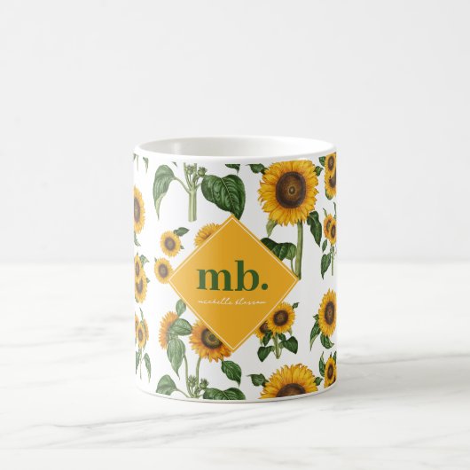 Mug Fleurs de soleil Botanique Foliage Vert (Centre)