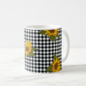 Mug Fleurs de soleil brillantes sur la che de buffle n (Devant droit)