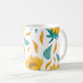 Mug Fleurs de soleil d'aquarelle : Impression botaniqu (Devant droit)