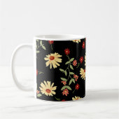 Mug Fleurs de soleil d'automne : Harmonie rouge-orange (Gauche)