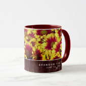 Mug Fleurs de soleil d'automne rustiques sur Mariage d (Devant droit)