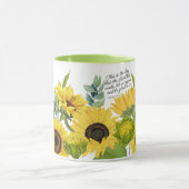 Mug Fleurs de soleil et écriture (Centre)