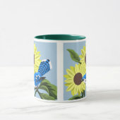 Mug Fleurs de soleil et Jay bleu (Centre)