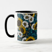 Mug Fleurs de soleil et marguerites, jardin d'été 2 (Gauche)