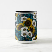 Mug Fleurs de soleil et marguerites, jardin d'été 2 (Centre)
