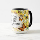 Mug Fleurs de soleil et papillons inspirants (Devant droit)