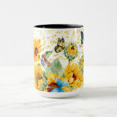 Mug Fleurs de soleil et papillons monarques (Centre)