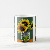 Mug Fleurs de soleil générées par Ai dans les vases (Centre)
