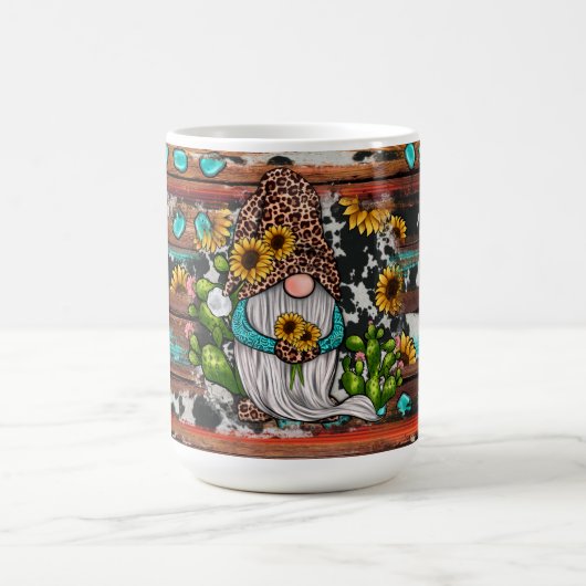Mug Fleurs de soleil Gnome Occidentales Pierres Turquo (Centre)