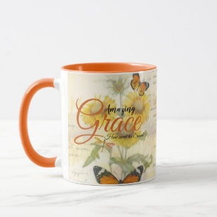 Mug Fleurs de soleil Grace Extraordinaires et papillon
