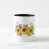 Mug Fleurs de soleil modernes Jaune (Centre)